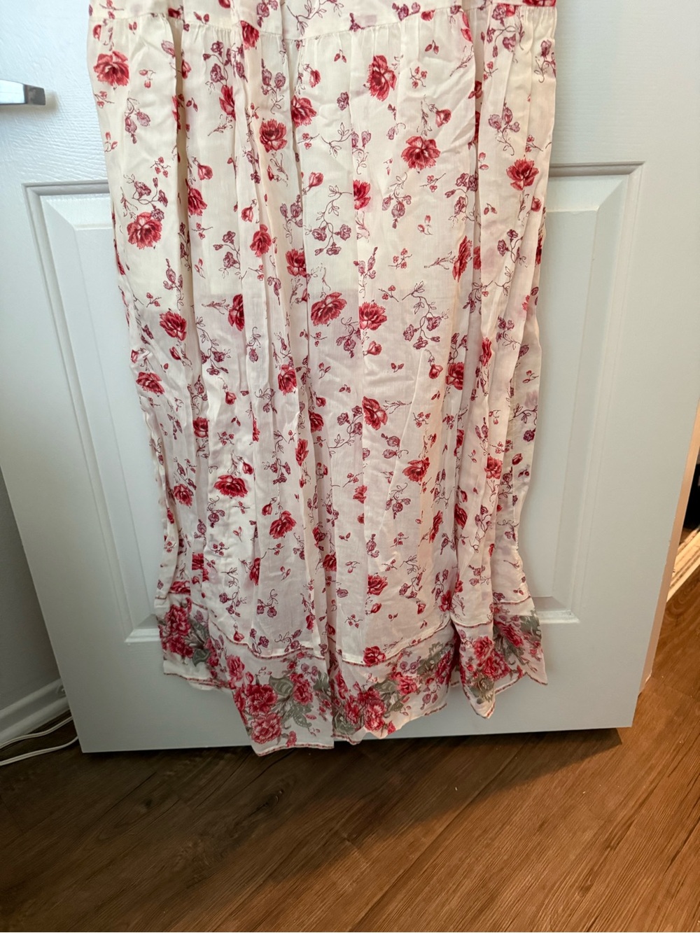 Free People Cream Maxi Dress with Red Floral Print - Picture 5 of 6